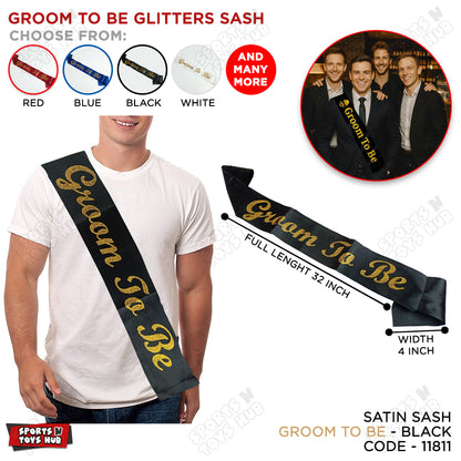 Groom To Be Sash for Bachelor Party Decoration