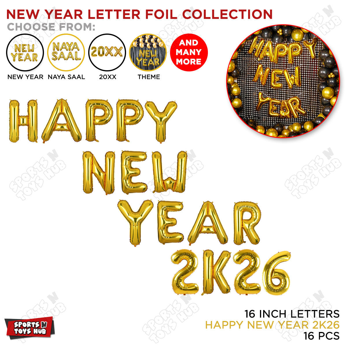 Happy New Year Foil Letter Collection