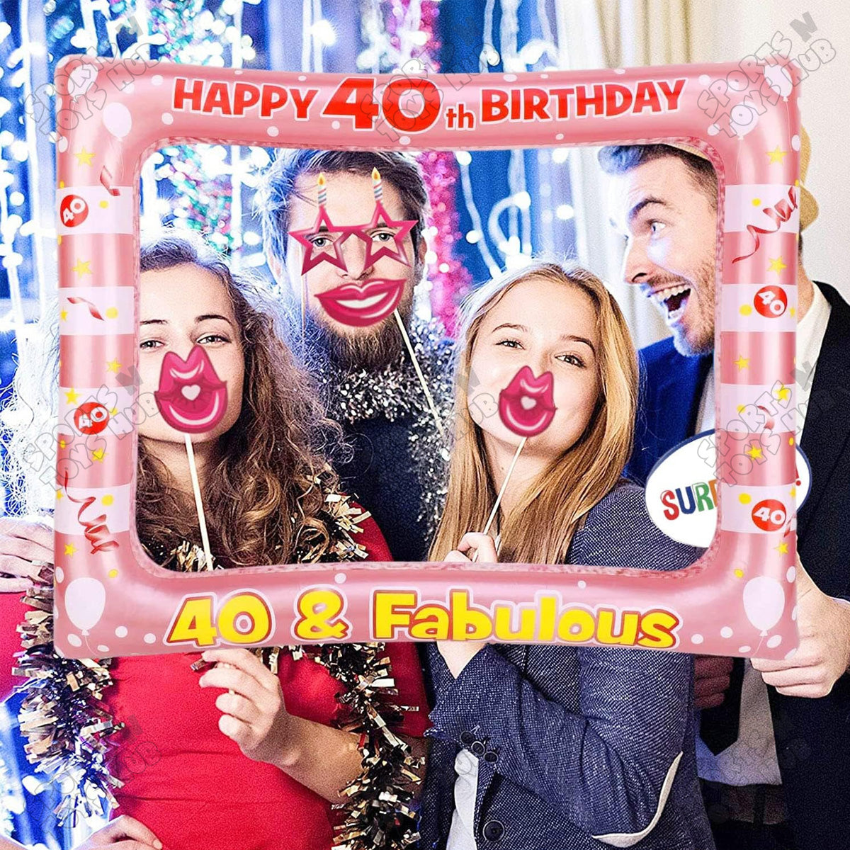 Happy Birthday Hip Hooray Photo Props - 13 Pcs