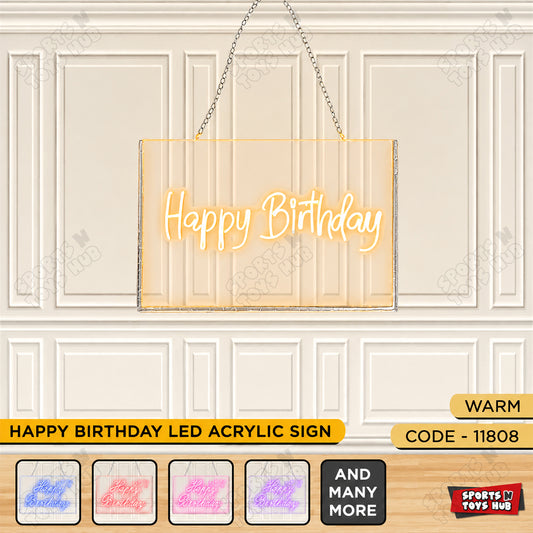 Happy Birthday LED Acrylic Neon Sign For Party Decoration