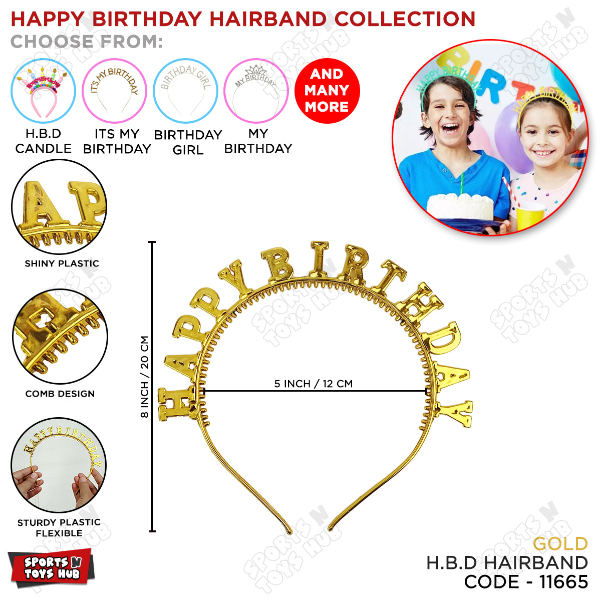 Happy Birthday Birthday Sparkle Hairbands