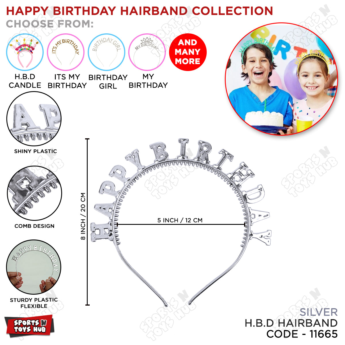 Happy Birthday Birthday Sparkle Hairbands