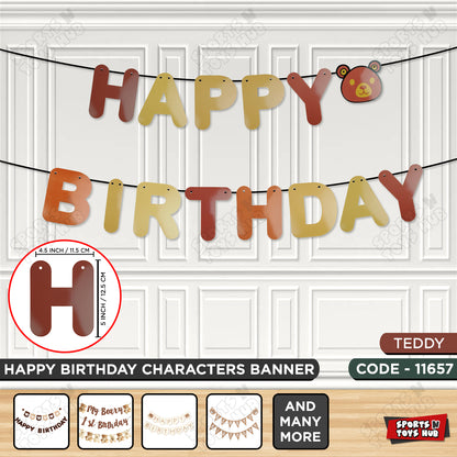 Happy Birthday Teddy Bear Card Banner