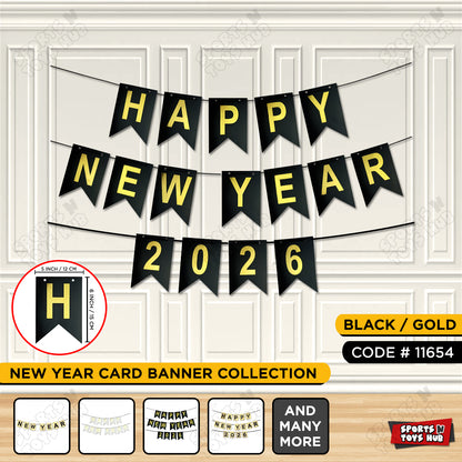 Happy New Year 2026 Card Banner