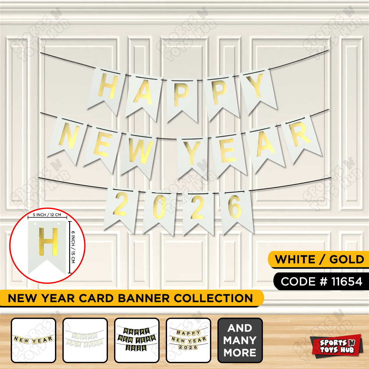 Happy New Year 2026 Card Banner