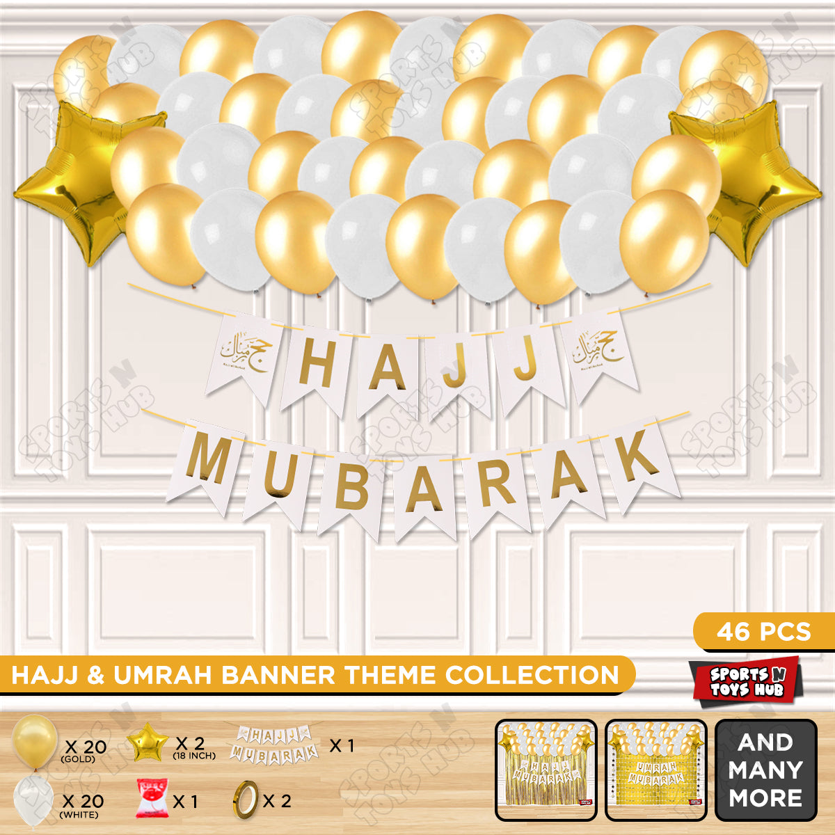 Hajj Mubarak White Card Banner Theme Collection