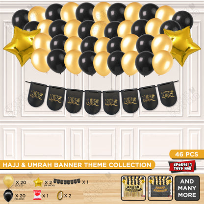 Hajj Mubarak Urdu Text Card Banner Theme Collection
