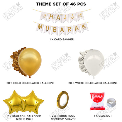 Hajj Mubarak White Card Banner Theme Collection