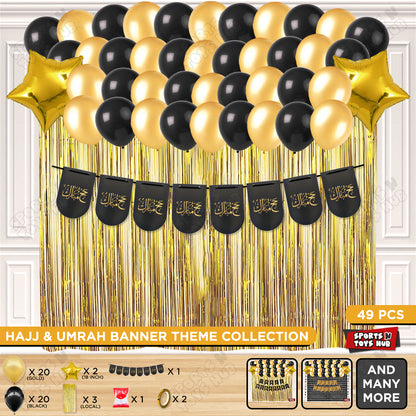 Hajj Mubarak Urdu Text Card Banner Theme Collection