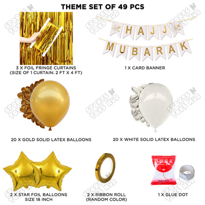 Hajj Mubarak White Card Banner Theme Collection