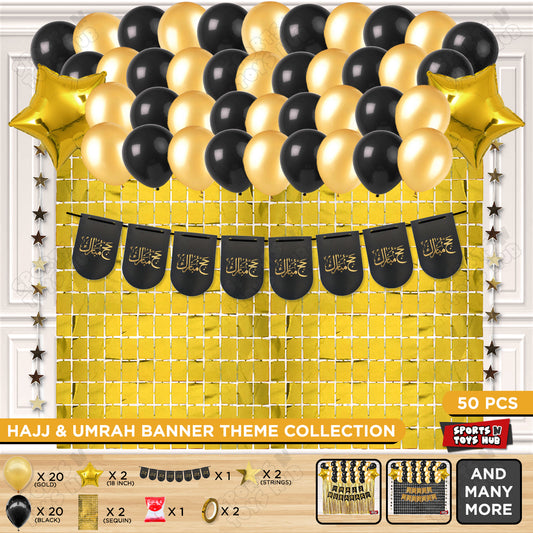 Hajj Mubarak Urdu Text Card Banner Theme Collection