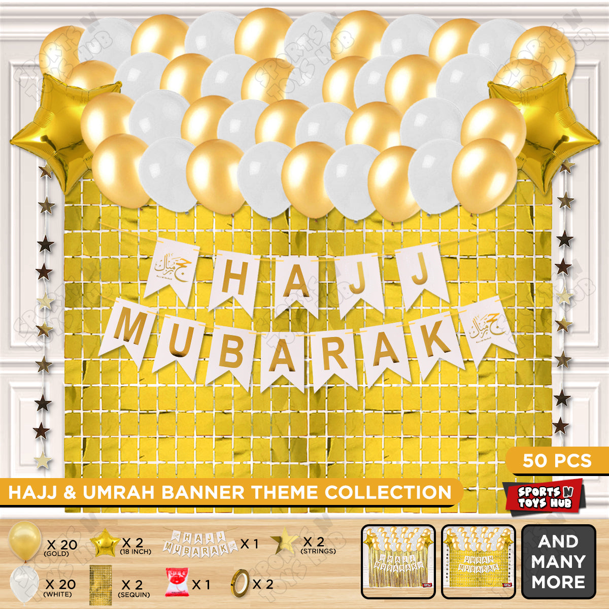 Hajj Mubarak White Card Banner Theme Collection