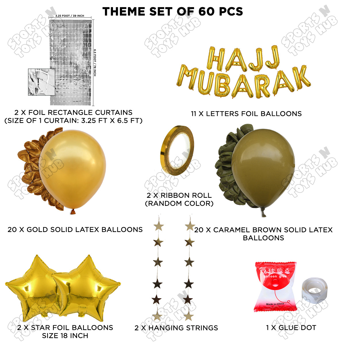 Hajj Mubarak Rectangle Curtain Theme Collection