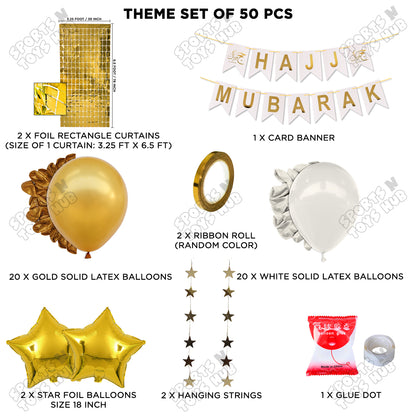 Hajj Mubarak White Card Banner Theme Collection