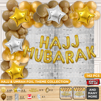 Hajj Mubarak Gold Foil Letter Arch Theme Collection