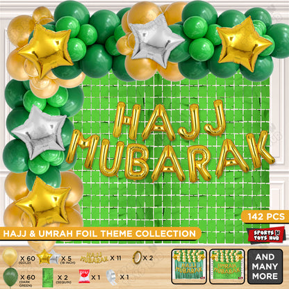 Hajj Mubarak Gold Foil Letter Arch Theme Collection