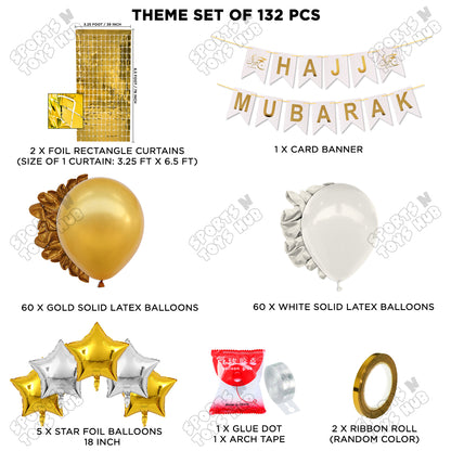 Hajj Mubarak White Card Banner Theme Collection