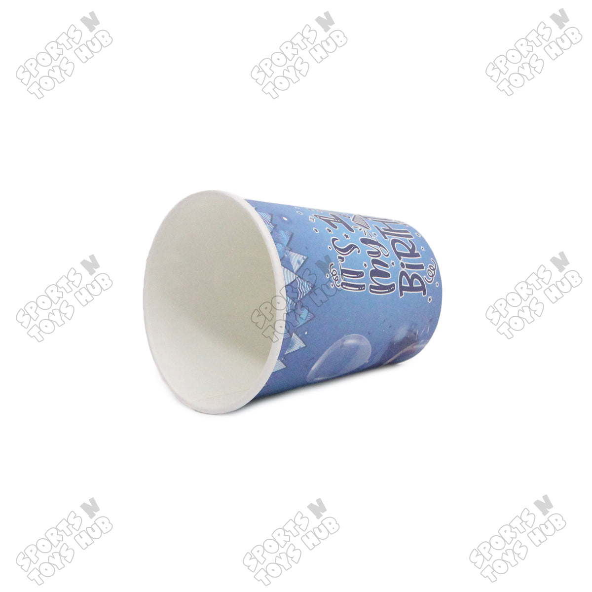 Half Birthday Printed Blue Cups - Pack Of 10