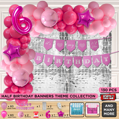 Its My 1/2 Birthday Card Banner Arch Theme