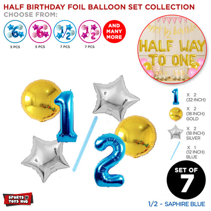 Half Birthday Foil Balloon Set Collection
