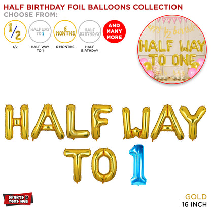 Half Birthday Gold Foil Letter Collection