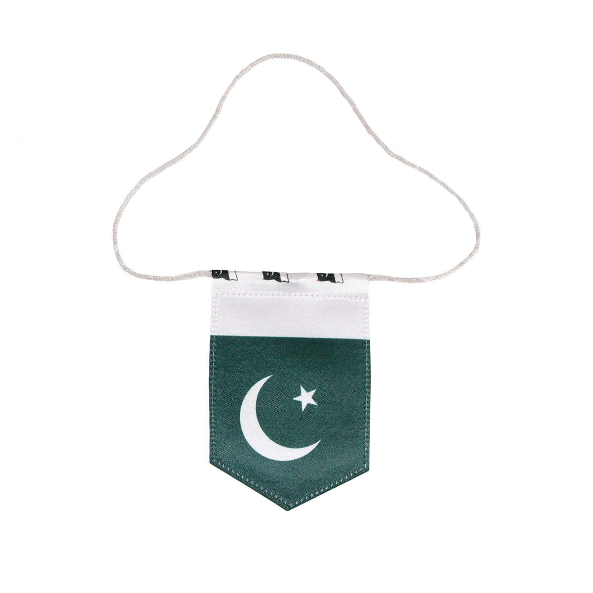 Pakistan Hanging Flag With Safar ki Dua For Car Rear View Mirror