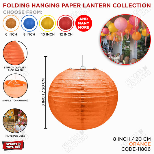 8 Inch Paper Hanging Lanterns Collection