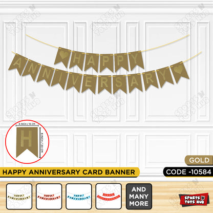 Happy Anniversary Heart Card Banner Collection