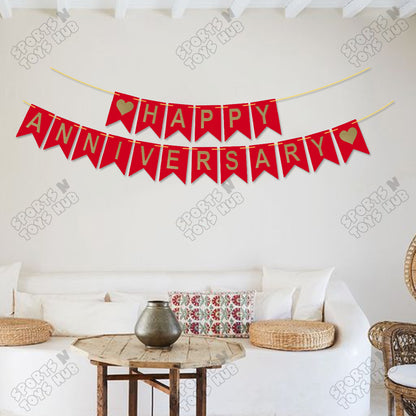 Happy Anniversary Heart Card Banner Collection