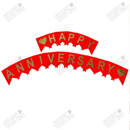 Happy Anniversary Heart Card Banner Collection