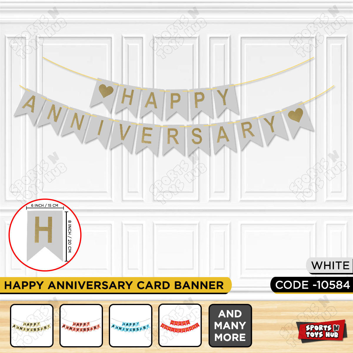 Happy Anniversary Heart Card Banner Collection