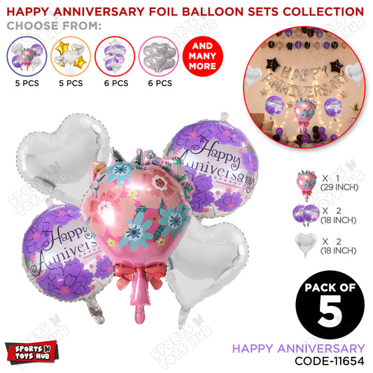 Happy Anniversary Foil Balloon Set