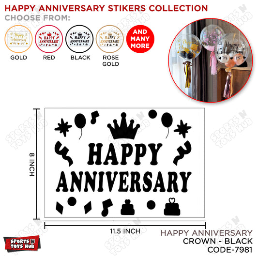 Happy Anniversary Balloons Sticker Collection