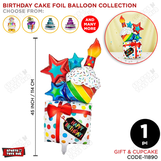 Cake Shape Foil Balloon Collection
