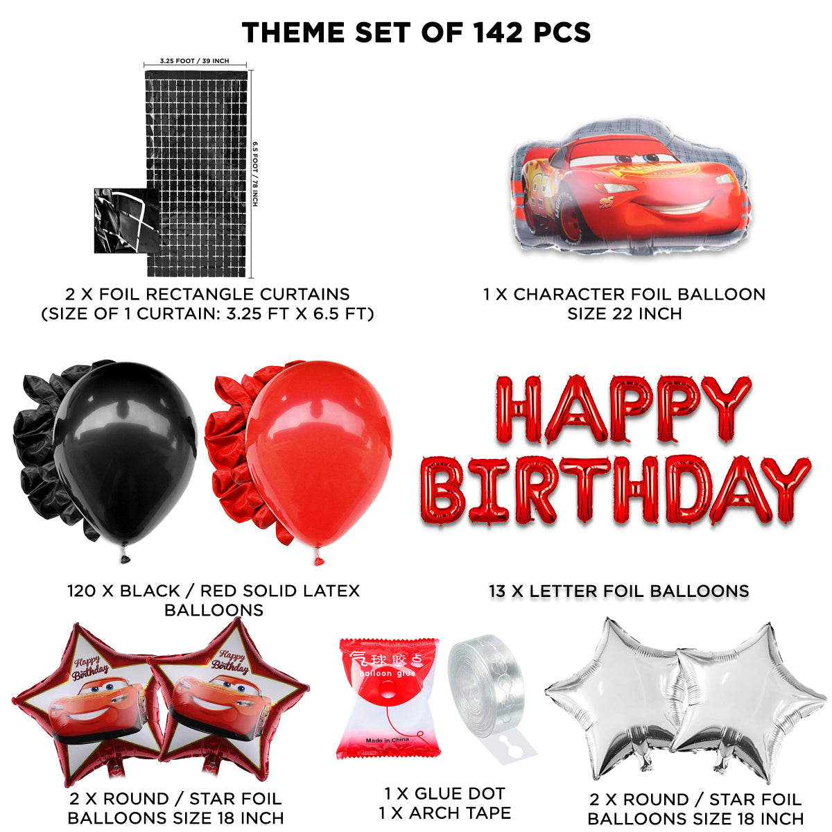 Happy Birthday Foil Letter Arch Theme