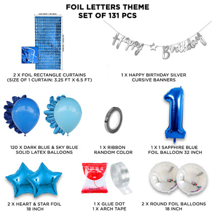 First Birthday Cutout Banner Arch Theme - Blue