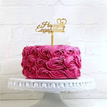 Happy Engagement Acrylic Cake Topper