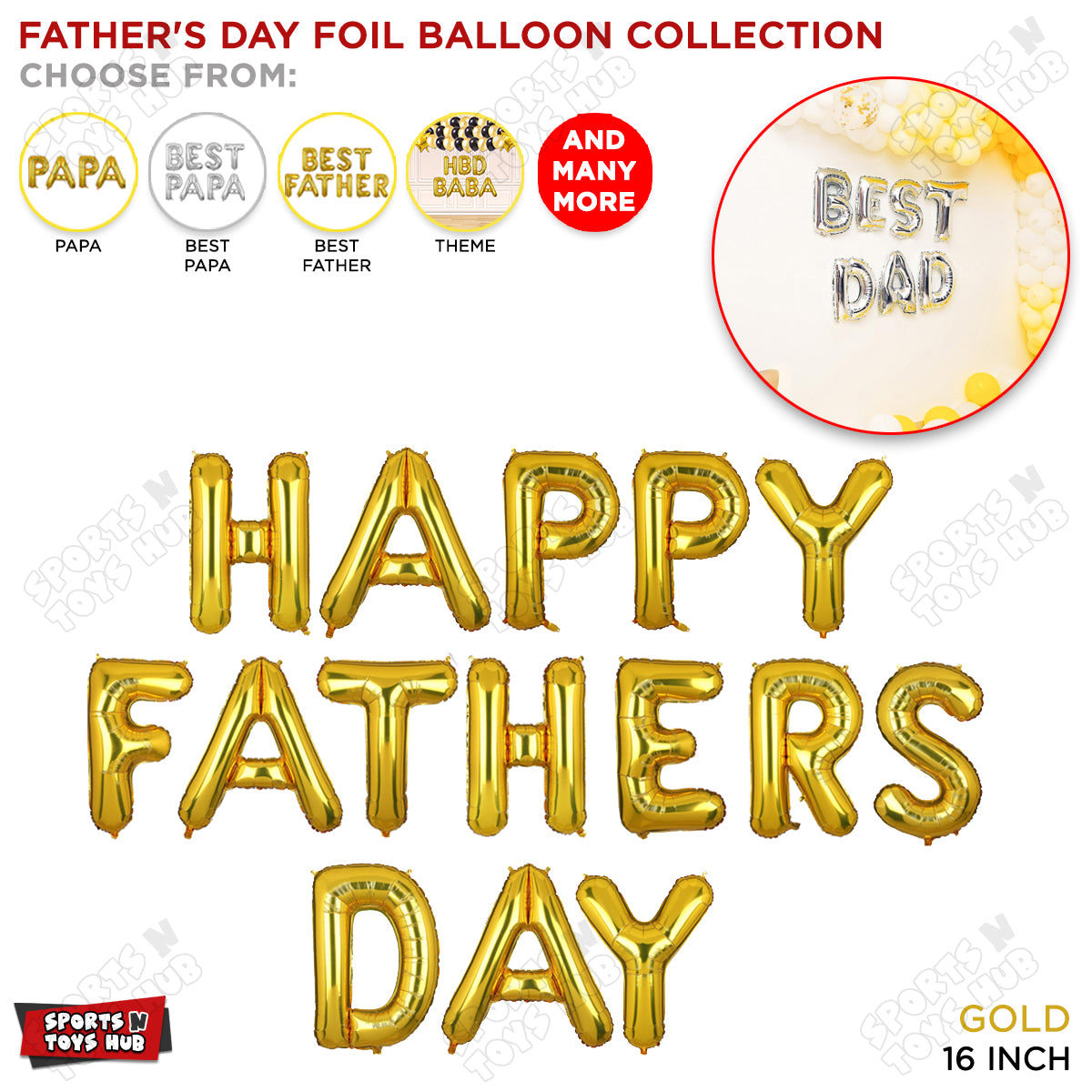 Happy Fathers Day Foil Letter Collection
