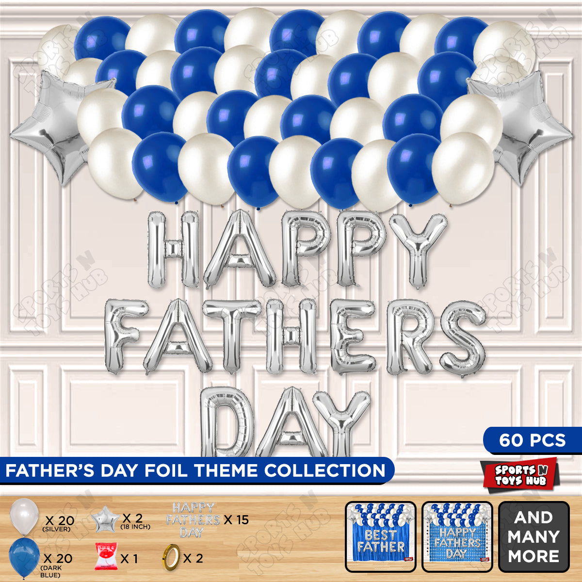 Happy Fathers Day Foil Letter Garland Theme Collection