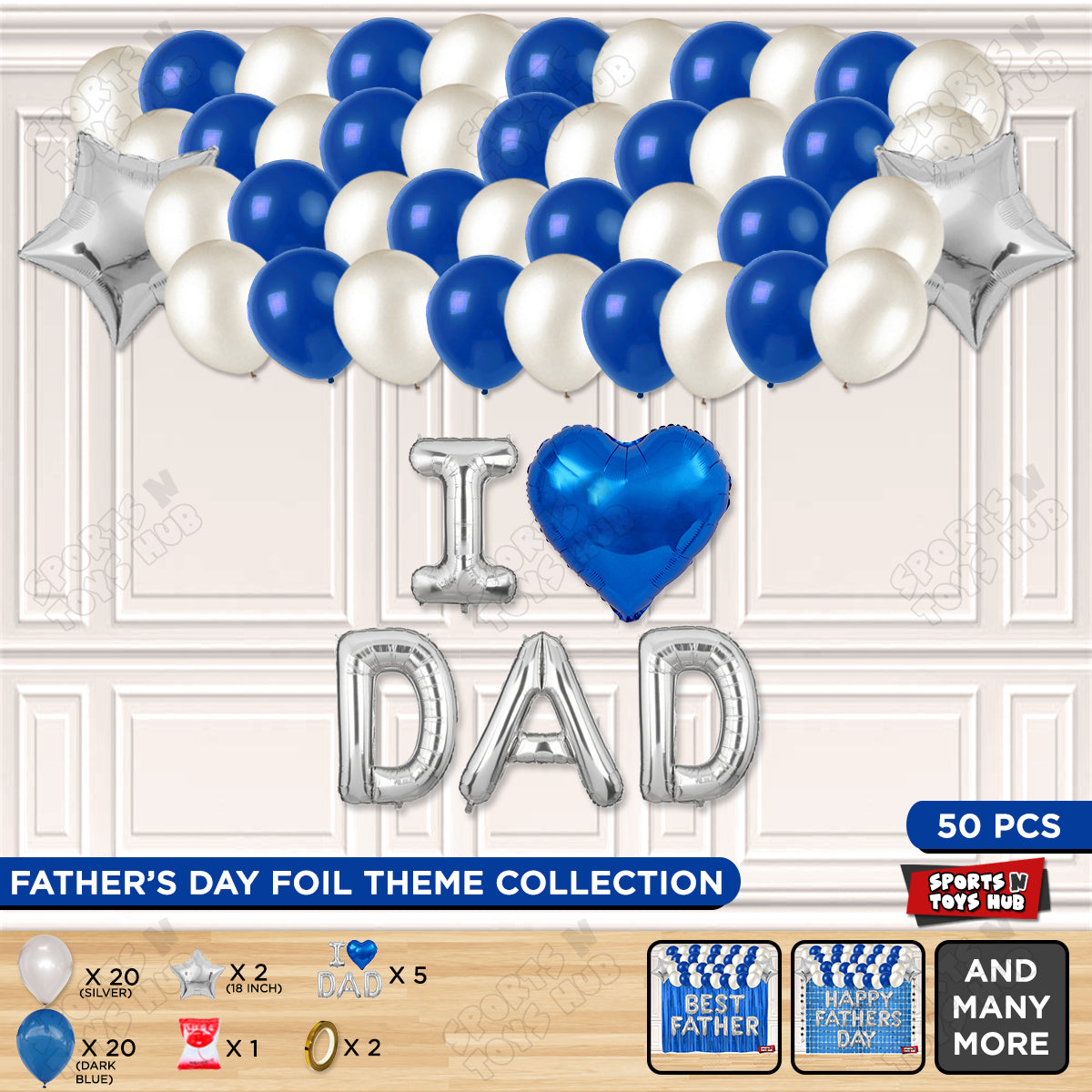 I ♡ Dad Foil Letter Garland Theme Collection