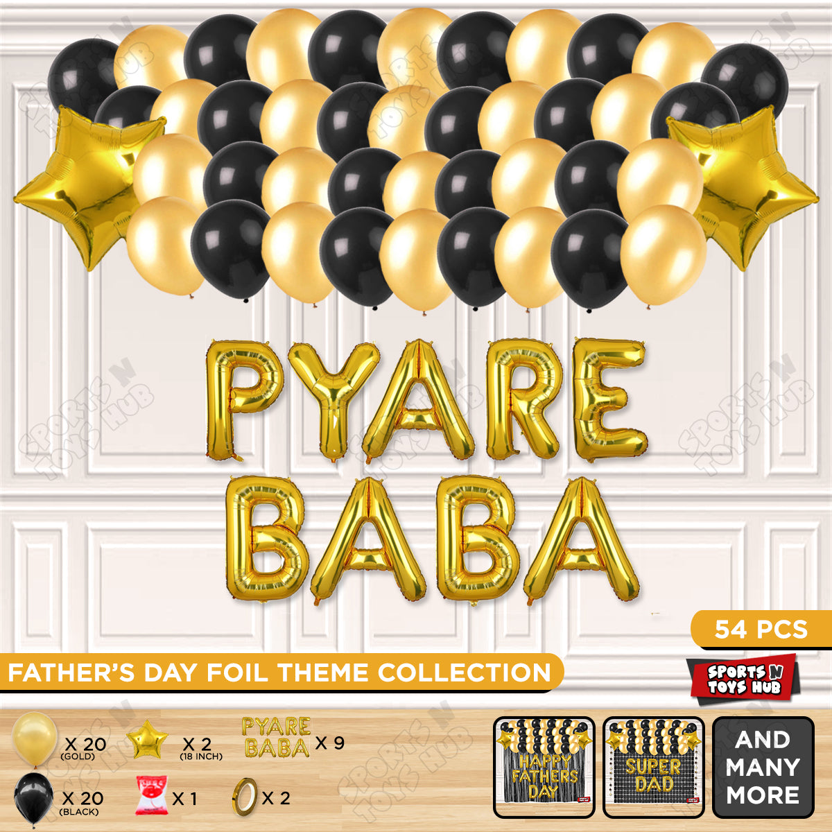 Pyare Baba Foil Letter Garland Theme Collection