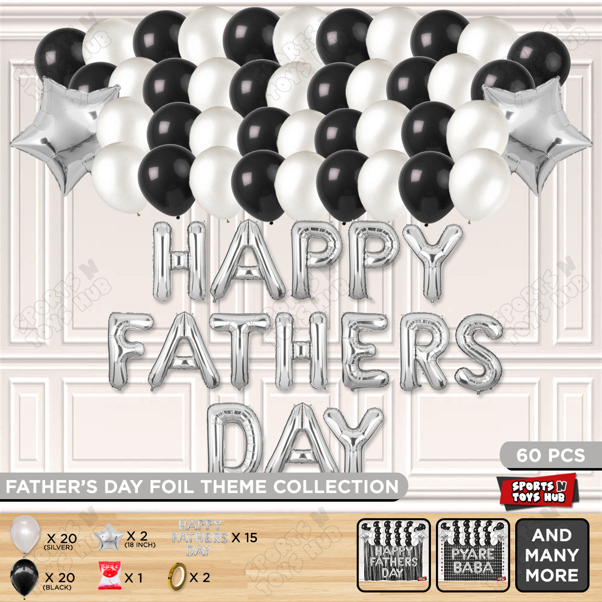 Happy Fathers Day Foil Letter Garland Theme Collection