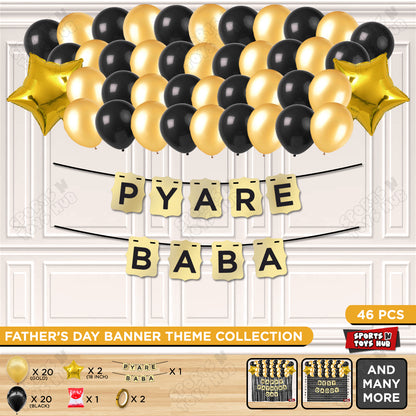 Pyare Baba Shinny Gold Card Banner Theme Collection
