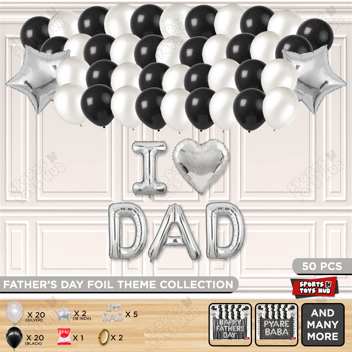 I ♡ Dad Foil Letter Garland Theme Collection