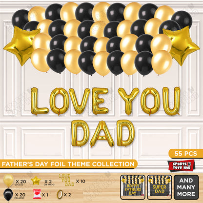 Love You Dad Foil Letter Garland Theme Collection