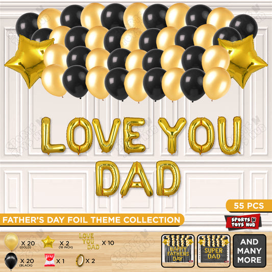 Love You Dad Foil Letter Garland Theme Collection