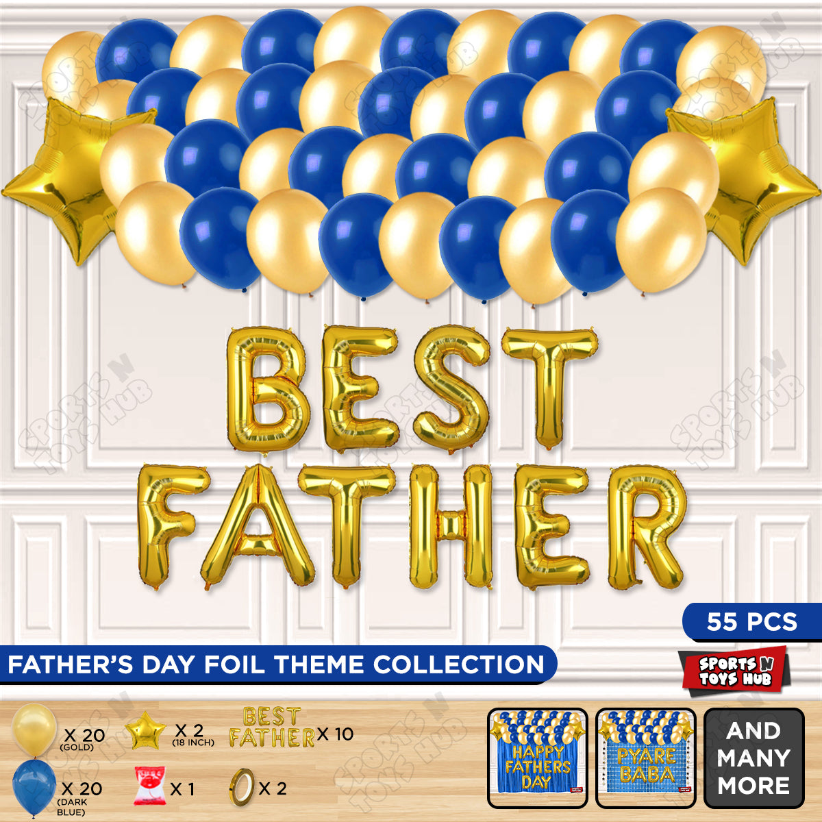 Best Father Foil Letter Garland Theme Collection