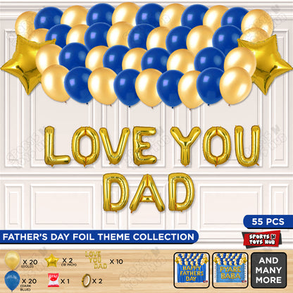 Love You Dad Foil Letter Garland Theme Collection