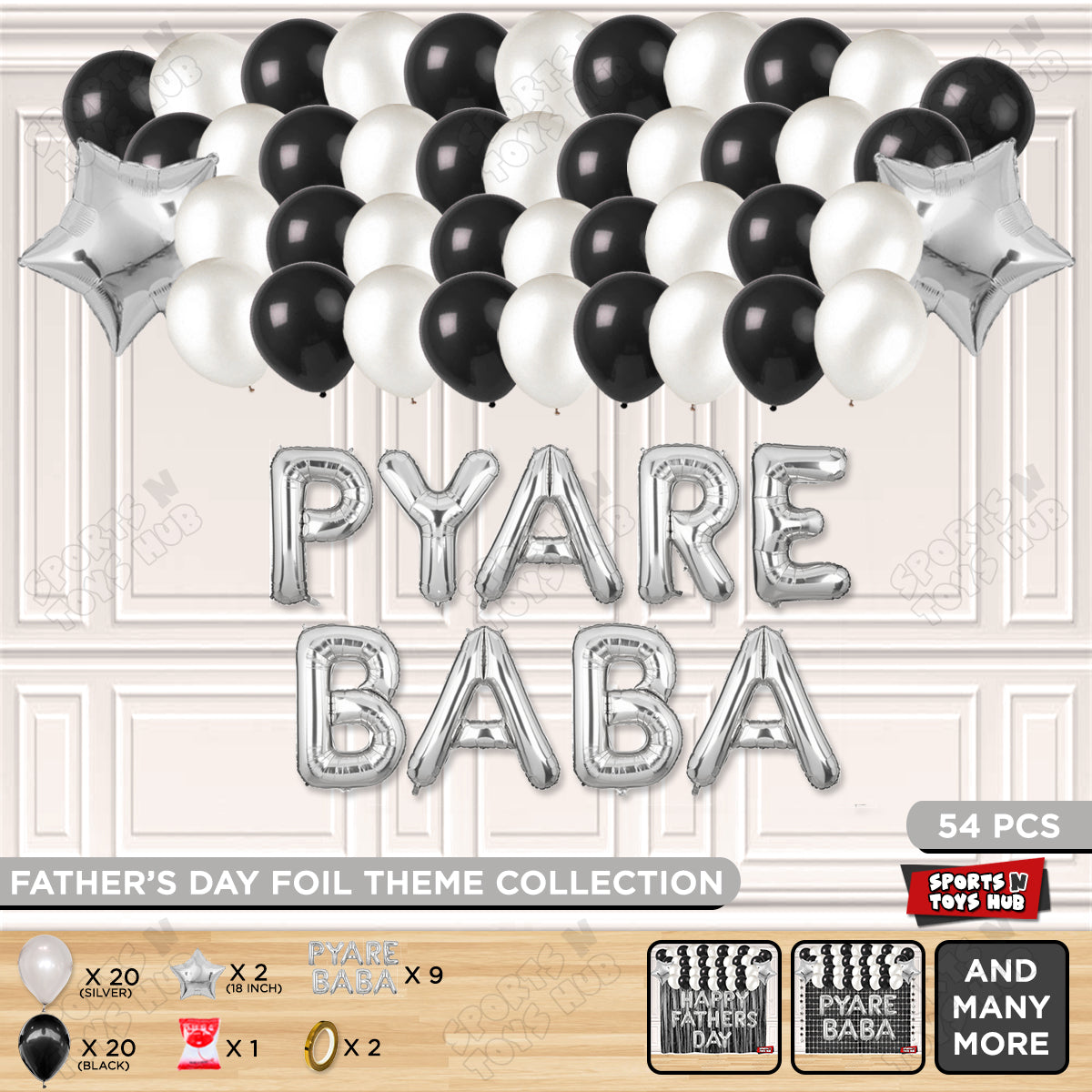 Pyare Baba Foil Letter Garland Theme Collection