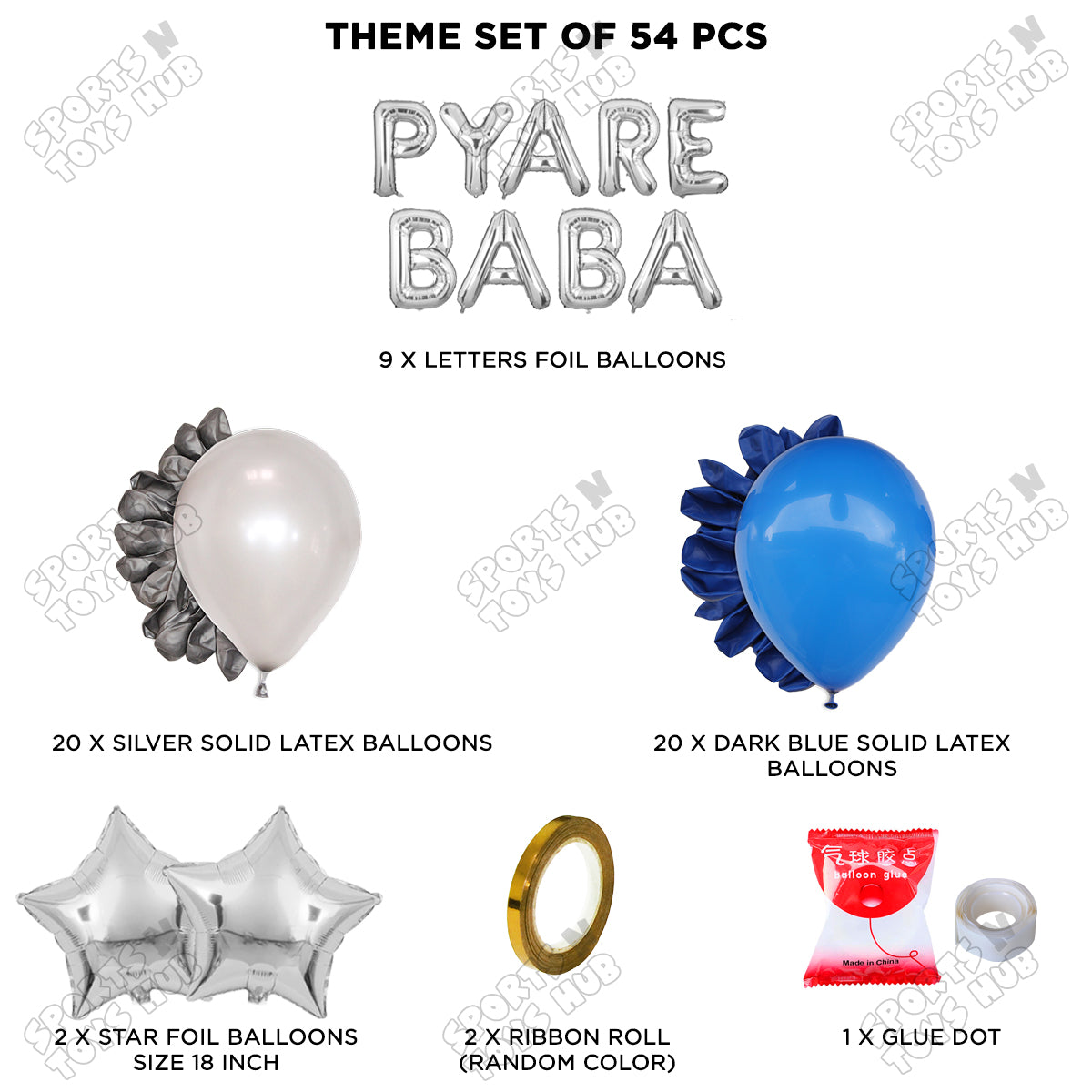 Pyare Baba Foil Letter Garland Theme Collection